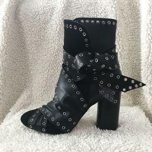 Black Studded Booties